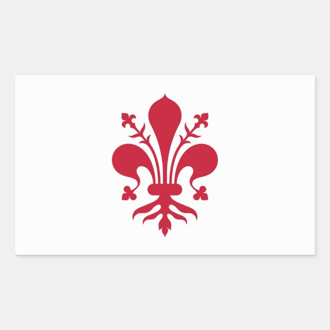 Adesivo Retangular Vinheta retangular com bandeira de Florença (Frente)
