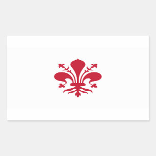 Adesivo Retangular Vinheta retangular com bandeira de Florença