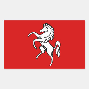 Adesivo Retangular Vinheta retangular com bandeira de Kent, Inglaterr