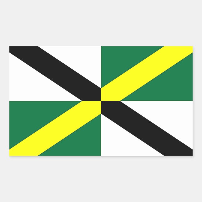 Adesivo Retangular Vinheta retangular com bandeira de Monterey, EUA (Frente)