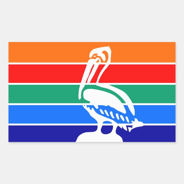 Adesivo Retangular Vinheta retangular com bandeira de Rua. Petersburg (Frente)