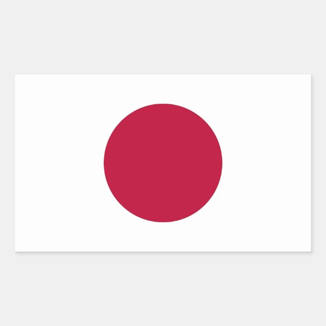 Adesivo Retangular Vinheta retangular com bandeira do Japão (Frente)