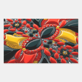 Adesivo Retangular Vinheta retangular com cores alemãs