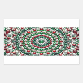 Adesivo Retangular Vinheta retangular com cores italianas