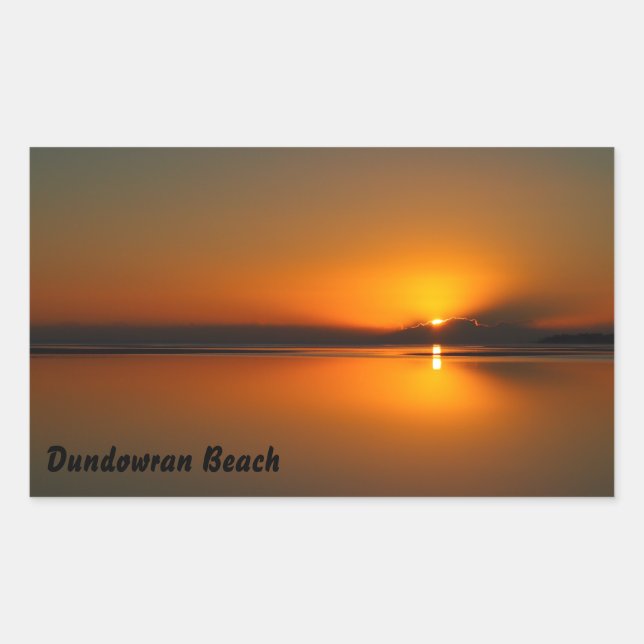 Adesivo Retangular Vinheta retangular de Dundowran Beach (Frente)