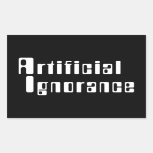 Adesivo Retangular Vinheta retangular de ignorância artificial