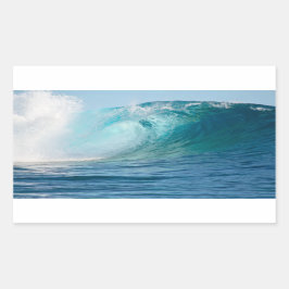 Adesivo Retangular Vinheta retangular de ruptura do oceano Pacífico