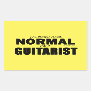 Adesivo Retangular Vinheta Retangular Guitarista Normal