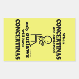 Adesivo Retangular Vinheta Retangular Não Autorizada das Concertinas