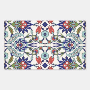 Adesivo Retangular Vinheta retangular turca de azulejo