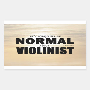 Adesivo Retangular Vinheta Retangular Violinista Normal