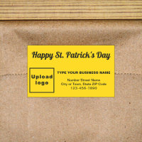 Vinheta Retângulo Comercial Saint Patrick Amarelo