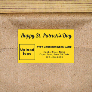 Adesivo Retangular Vinheta Retângulo Comercial Saint Patrick Amarelo
