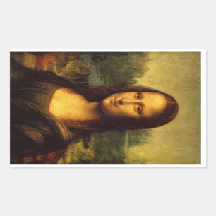 Adesivo Retangular Vinheta Retângulo Mona Lisa