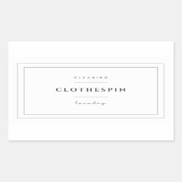 Adesivo Retangular Vinheta Rótulo Clothespin