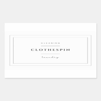 Adesivo Retangular Vinheta Rótulo Clothespin