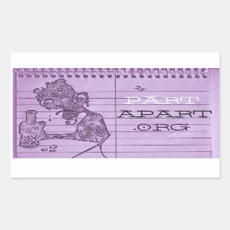 Adesivo Retangular Vinheta Separada de Peças