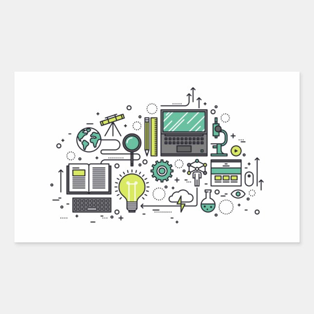 Adesivo Retangular Vinheta STEM CON 2020 (Frente)