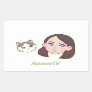 Adesivo Retangular Vinheta Wini e Matty Rectangle