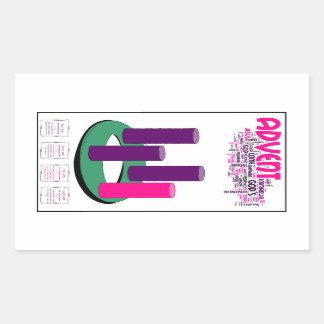 Adesivo Retangular Vinhetas Adversas: Perfeito para Estudantes!