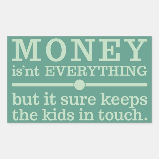 Adesivo Retangular Vinhetas de dinheiro (Frente)