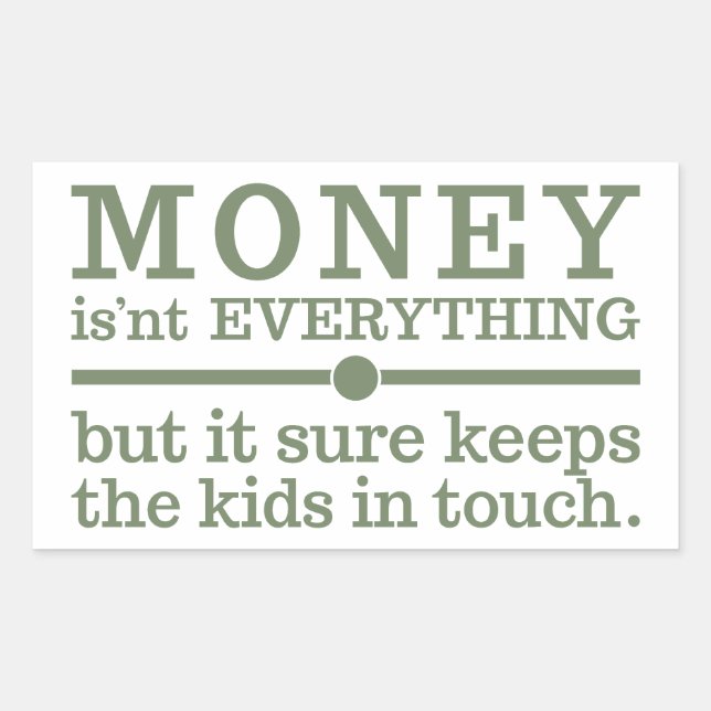 Adesivo Retangular Vinhetas de dinheiro (Frente)