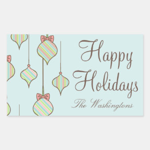 Adesivo Retangular Vinhetas de férias retrorreflectoras