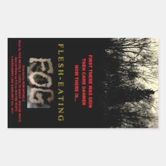 Adesivo Retangular vinhetas de nevoeiro comedoras de carne