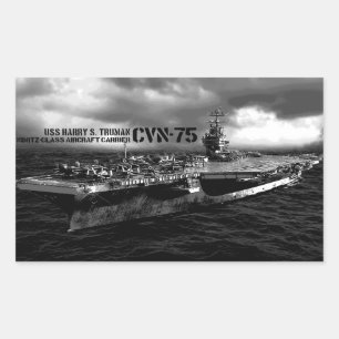 Adesivo Retangular Vinhetas de retângulo Harry S. Truman CVN- 75