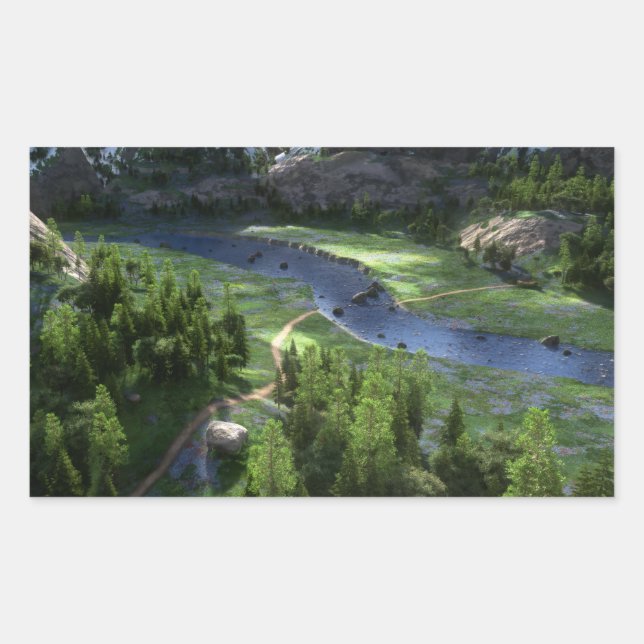 Adesivo Retangular Vinhetas de Solidão Cwm (Frente)