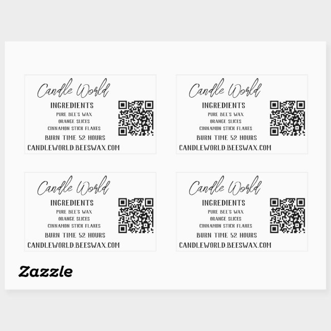 Adesivo Retangular Vinhetas grandes - Mundo da Vela da Cera de Bela (Folha)