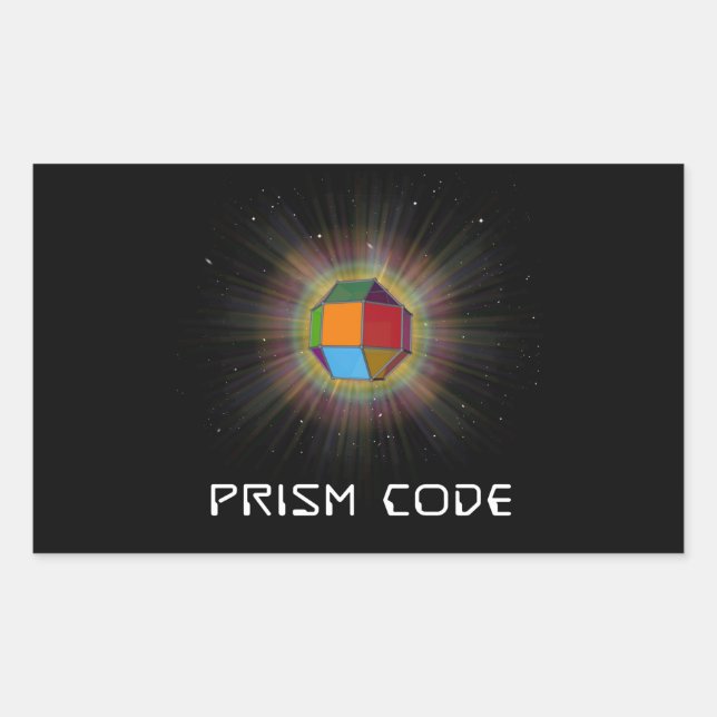 Adesivo Retangular Vinhetas retangulares, brilhante, OVNI PRISM de 4, (Frente)