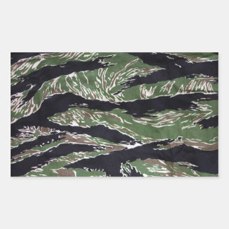 Adesivo Retangular Vinhetas Retangulares de Camo de Stripe de Tigre