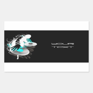 Adesivo Retangular Vinhetas retangulares giráveis DJ