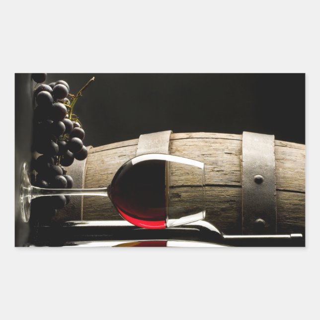 Adesivo Retangular Vinho com vinheta (Frente)