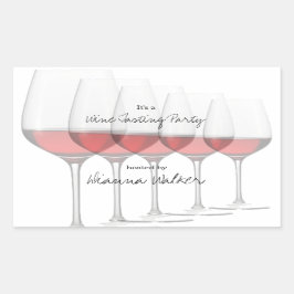 Adesivo Retangular Vinhos Vermelhos Elegantes