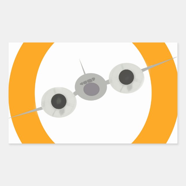 Adesivo Retangular Vintage Air Viagem (Frente)