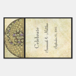 Adesivo Retangular Vintage Arch Vineyard Anrt Nourveau Peacock