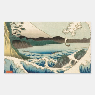 Adesivo Retangular Vintage Art Sea of Satta Hiroshige