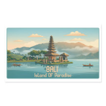 Vintage Bali Ulun Danu Beratan Lake Temple Travel