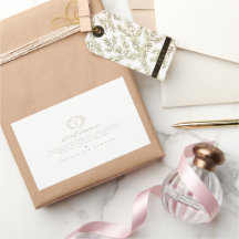 Vintage Beige Crest Monogramas Boas-vindas