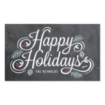 Vintage Chalkboard Happy Holidings Stickers