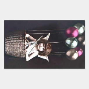 Adesivo Retangular Vintage Cupid