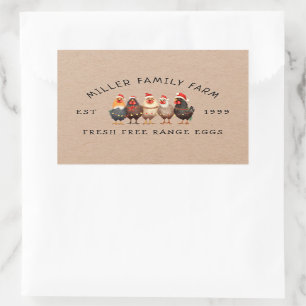 Adesivo Retangular Vintage Family Holiday Edition - Cartonagem de ovo