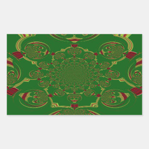 Adesivo Retangular Vintage Green