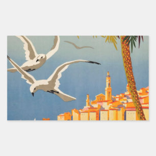 Adesivo Retangular Vintage Menton CoTe D'azur