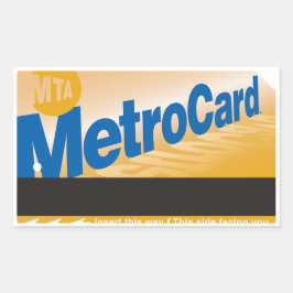 Adesivo Retangular vintage MTA ticket image