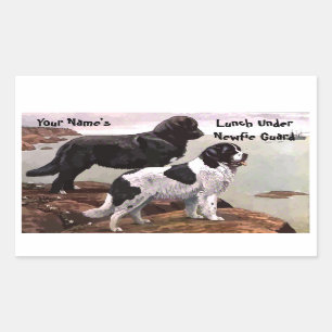 Adesivo Retangular Vintage New Foundation Lunch Protection Stickers