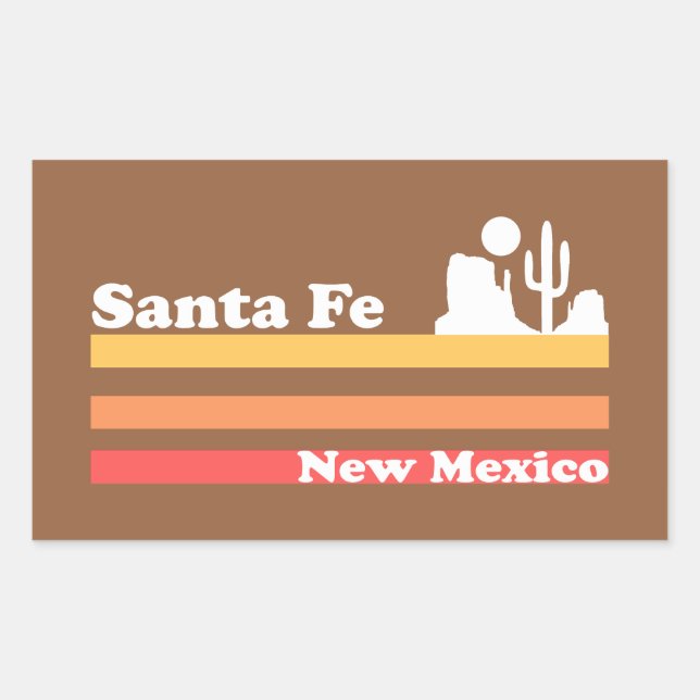 Adesivo Retangular Vintage Papais noeis Fe Novo México (Frente)