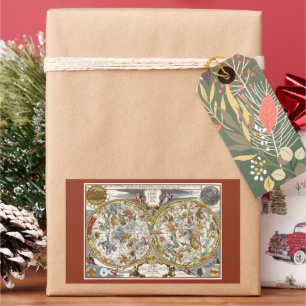 Adesivo Retangular Vintage Planisphere Star Map por Nicholas de Fer